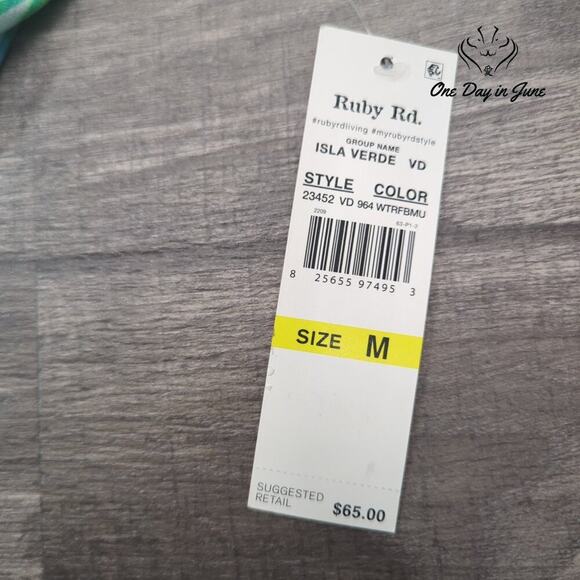 Ruby Rd. Cold Shoulder Half Sleeve Top Size M - Picture 2 of 5